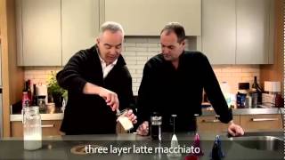 aerolatte  milk frother makes three layer caffè latte macchiato [upl. by Mccully]