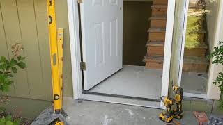 Jeld Wen Front Door Installation  Really crappy products and craftsmanship PART 1 [upl. by Eimorej]