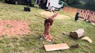 A fabulous range of wooden sculpture at Caerleon festival 2024 [upl. by Eladroc666]