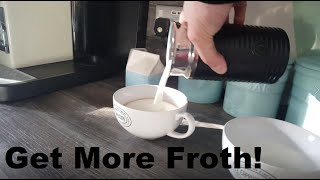 How to Get More Froth from Your Nespresso Coffee Aeroccino  Nespresso tips and help [upl. by Sansbury648]