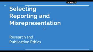 Selective Reporting and Misrepresentation of data Research and Publication ethics Phd coursework [upl. by Notlad]